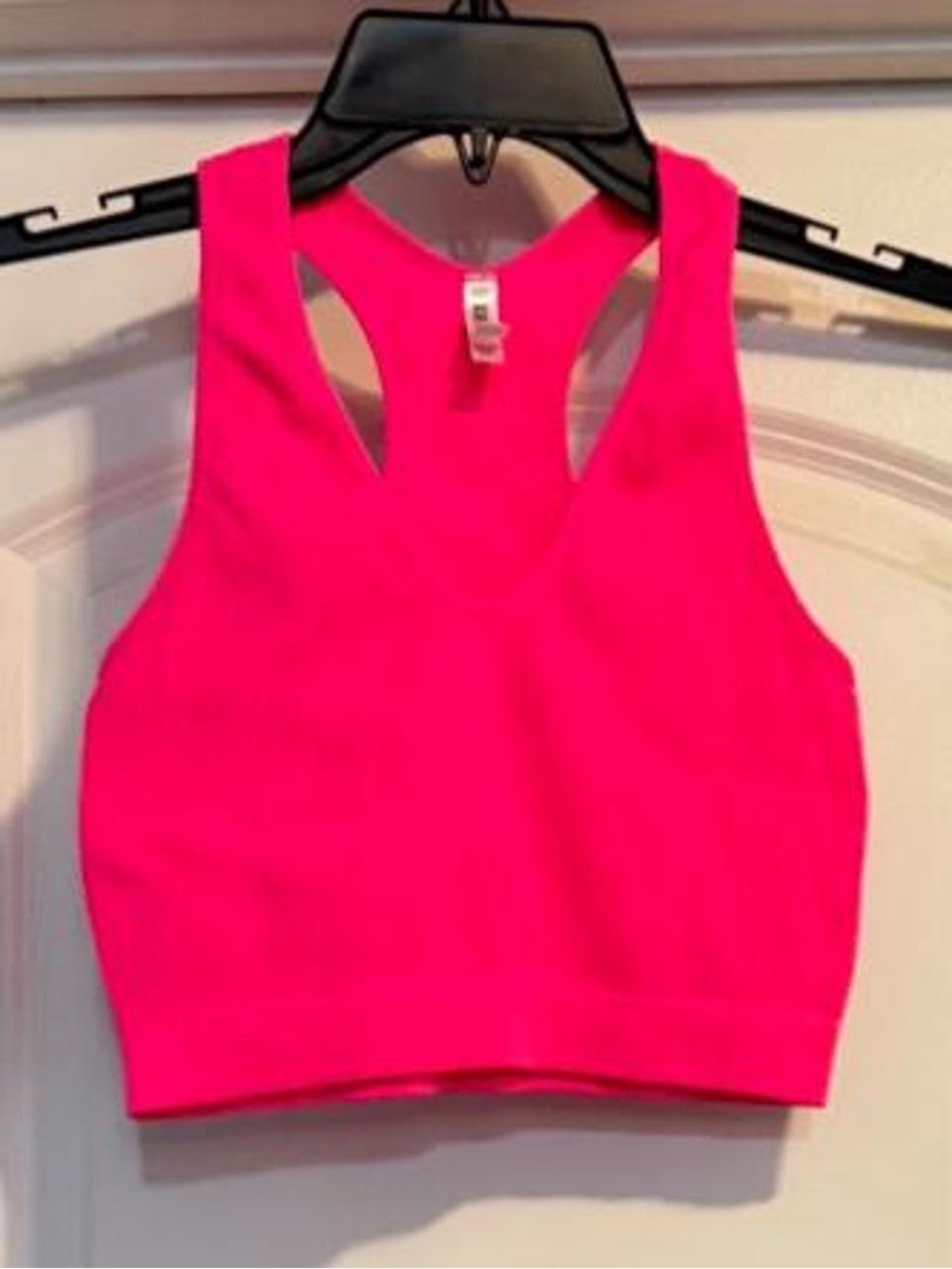 Zenana Outfitters Neon Pink Racerback Crop Top